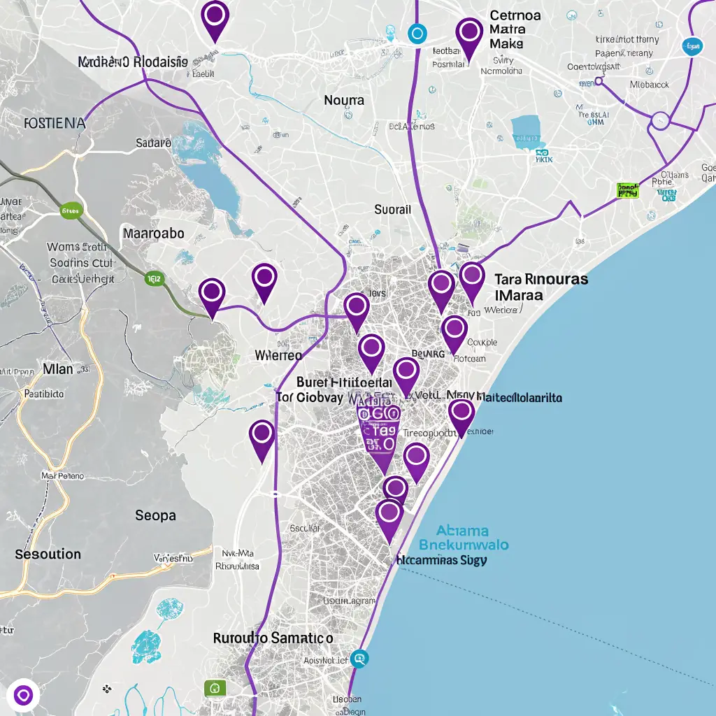 A map showing the location of Mzigo Hub in Mombasa, Kenya.